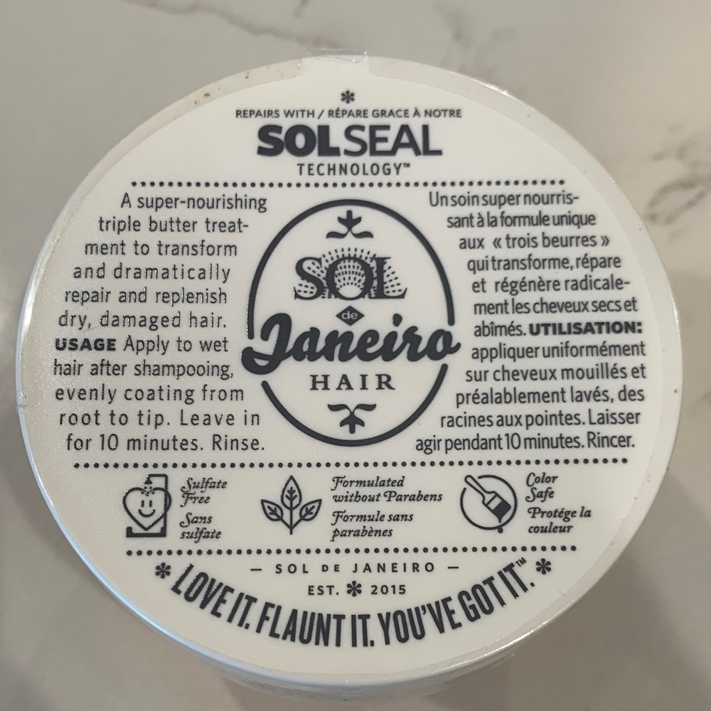 Sol de Janeiro Hair Repair Treatment in Bright Yellow Jar - Picture 2 of 4